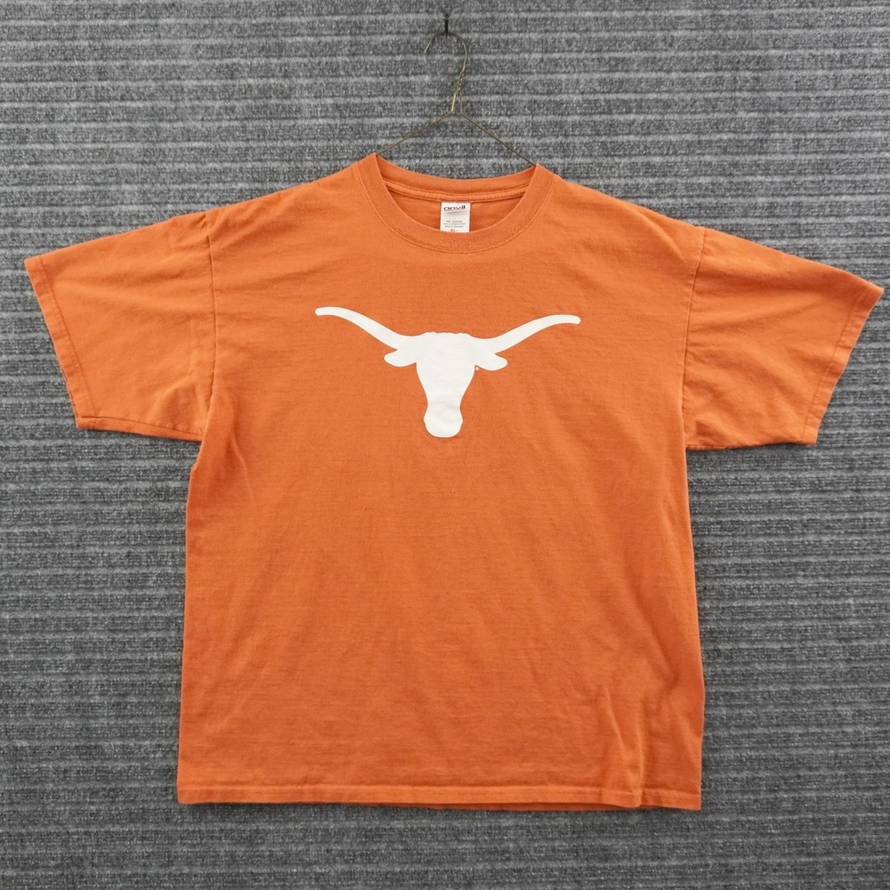Vintage Anvil Texas Longhorns T-Shirt Mens XL Orange Keep Austin Weird Graphic